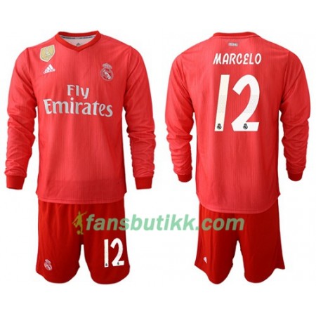 Fotballdrakt Real Madrid Marcelo 12 Barn Tredjetrøye 2018-2019 Langermet